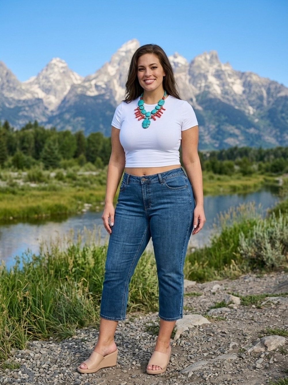 LEE Dark Blue Cropped Ankle Jeans Plus Size 18